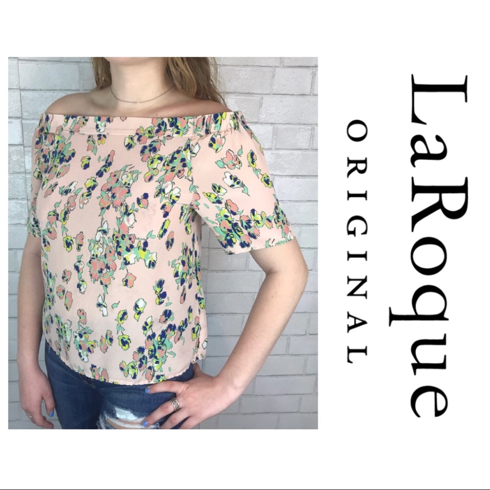 LaRoque Original Floral Silk Top Size Medium - C06